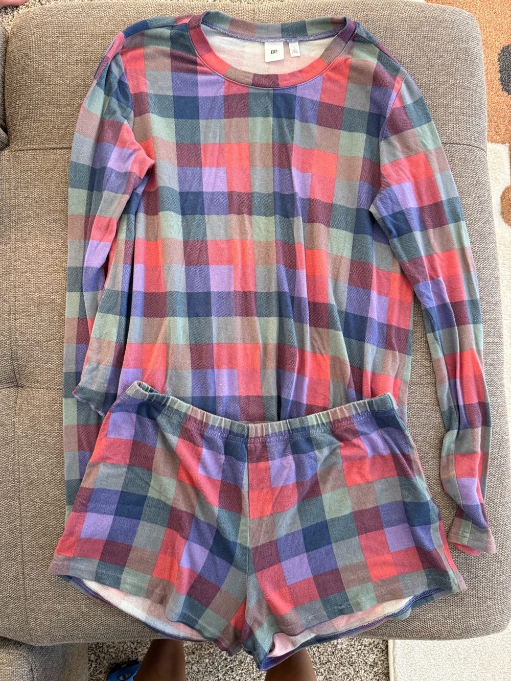 BP. Shortie Pajamas Small
PURPLE VERONICA OMBRE PLAID